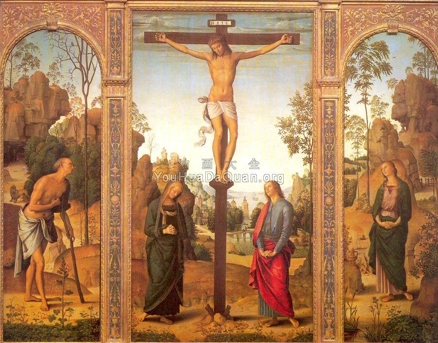 The Crucifixion with the Virgin and Saints - 彼得罗·贝鲁吉诺